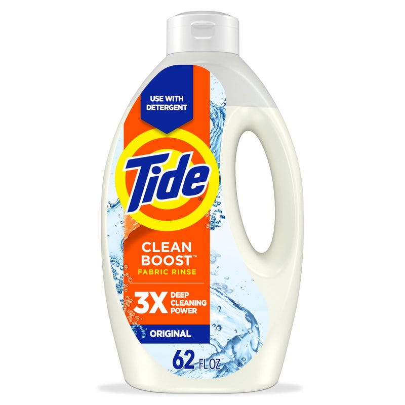 Tide Clean Boost Fabric Rinse, 62 fl oz fl oz, Removes Odors and Residues, Safe on All Fabrics, Free of Dyes and Heavy Perfumes, Original Scent - Image 1