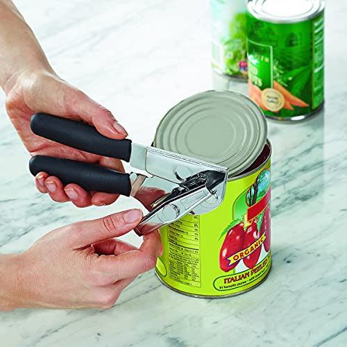 Swing-A-Way Comfort Comfort Grip Can Opener - All-Steel Construction, Smooth - Easy to Use, High-Carbon Cutting Wheel, Integrated Bottle Opener, Easy to Clean, Ideal for Arthritis and Seniors (Black) - Image 4