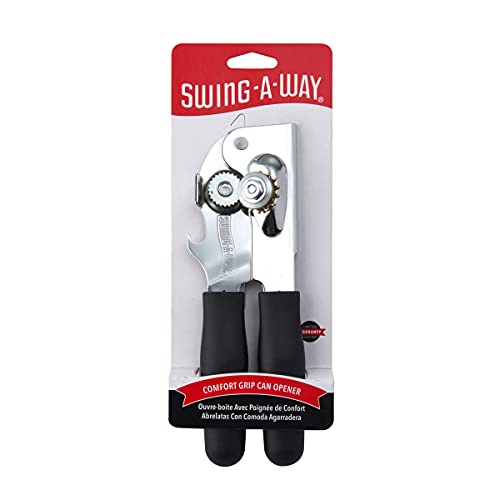 Swing-A-Way Comfort Comfort Grip Can Opener - All-Steel Construction, Smooth - Easy to Use, High-Carbon Cutting Wheel, Integrated Bottle Opener, Easy to Clean, Ideal for Arthritis and Seniors (Black) - Image 5