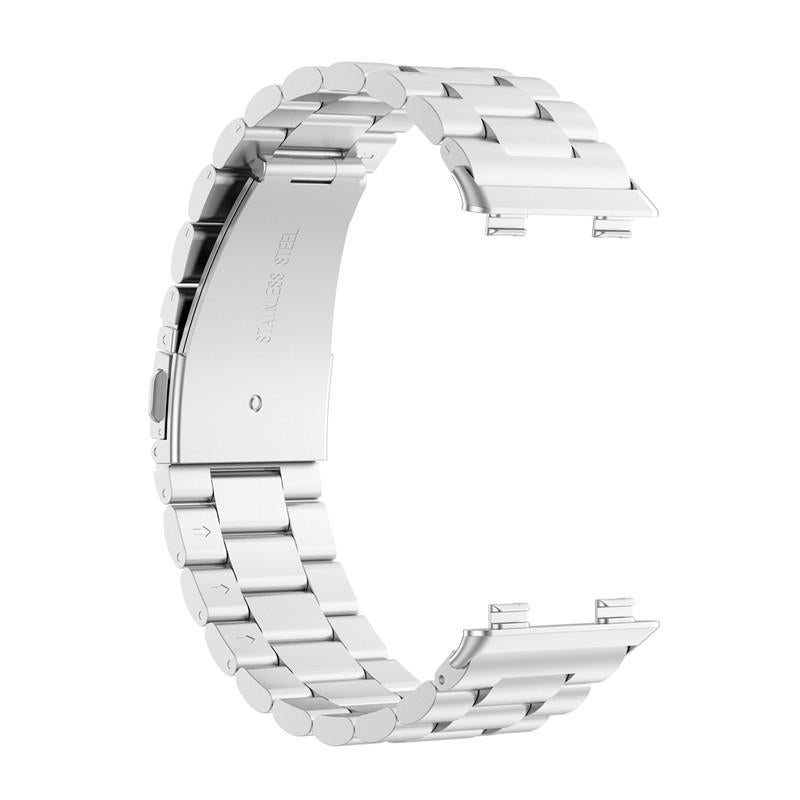 erorex For Oppo Watch 1 46Mm Tri-Beads Flat Buckle Titanium Alloy Watch Band(Silver) - Image 2