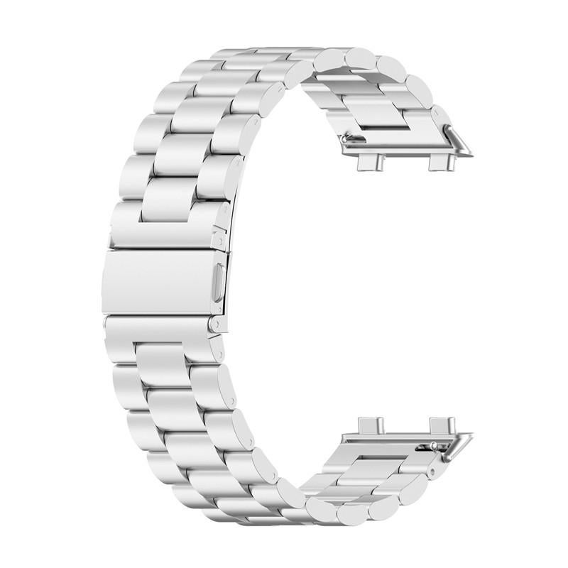 erorex For Oppo Watch 1 46Mm Tri-Beads Flat Buckle Titanium Alloy Watch Band(Silver) - Image 3