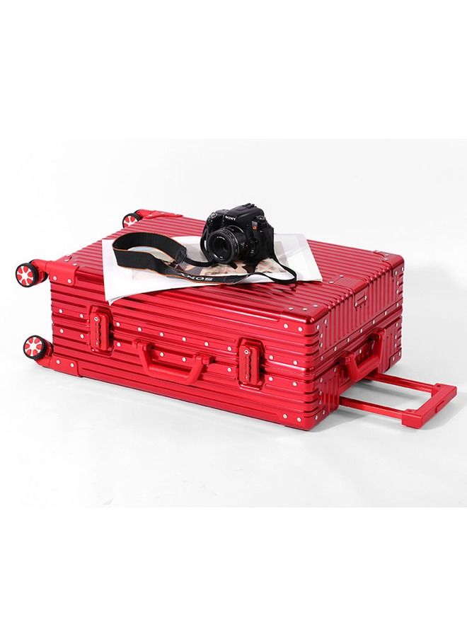 NKX Hardcase Travel Suitcase Al-Mg Alloy Luggage Trolley With 4 Spinner Wheel 20 Inch - Image 4