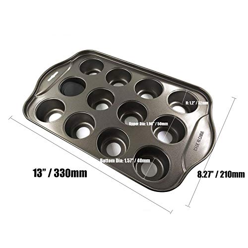 Daycount DEVILMAYCARE Removable Bottom Round Mini Muffin Pans 12 Holes Non-stick Cake Mold for Cake Chocolate Egg tart ＆ Others Bake Food - Image 2