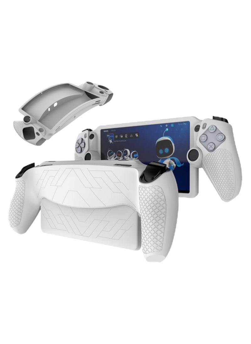 Generic Case Compatible with PlayStation Portal Remote Player, Case for Sony PlayStation Portal, Full Protective Anti-Scratch Handheld Silicone Case, Silicone Material - White  - Image 1