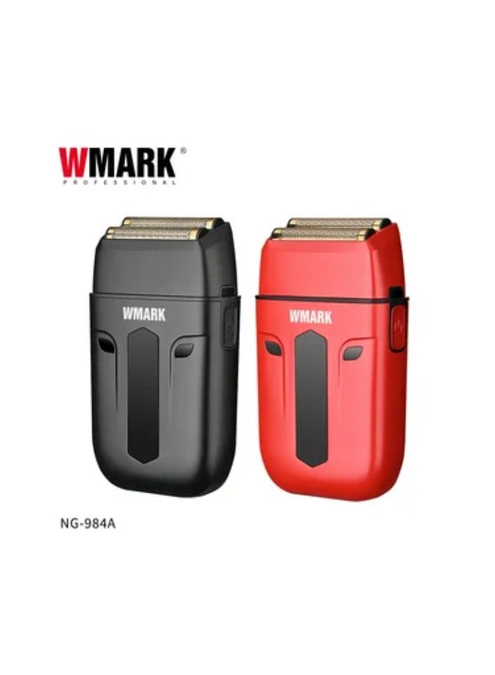 ماكينة حلاقة كهربائية احترافية WMARK NG-986 ماكينة حلاقة شبكية مطلية بالتيتانيوم من الفولاذ المقاوم للصدأ مع شفرتين، ماكينة حلاقة كهربائية للرجال - Image 2
