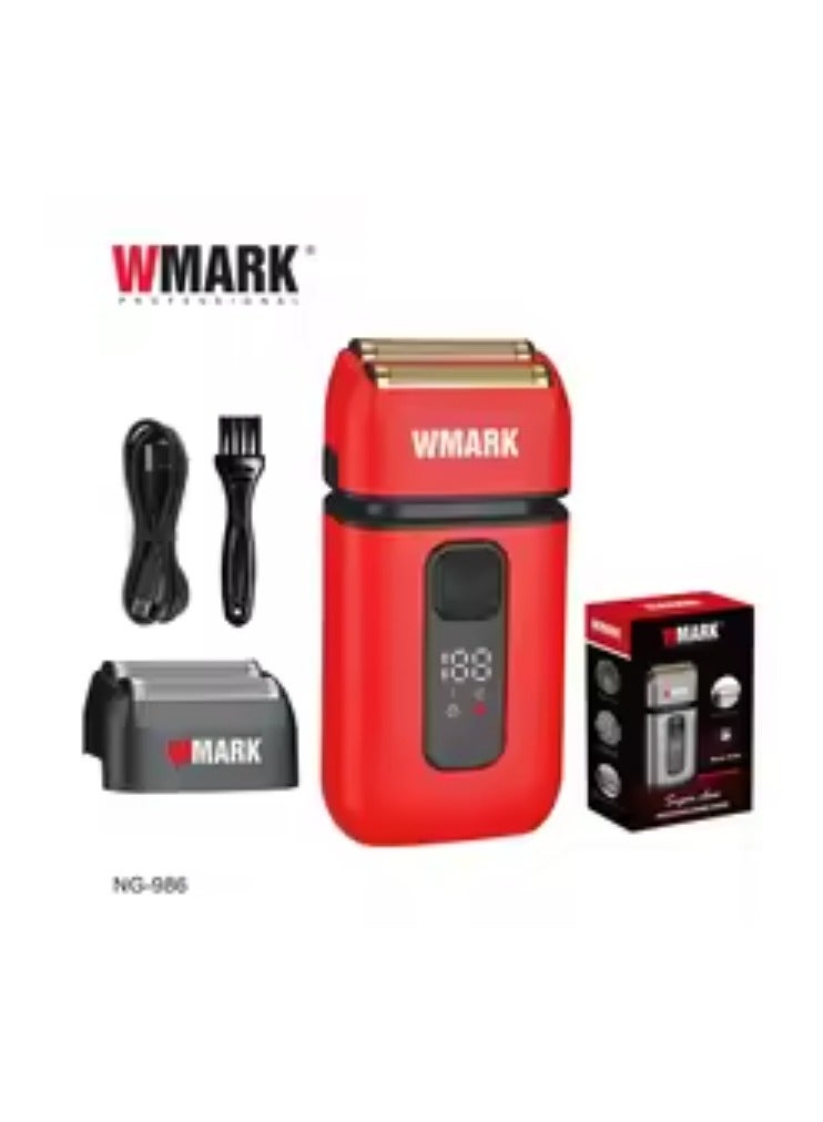 ماكينة حلاقة كهربائية احترافية WMARK NG-986 ماكينة حلاقة شبكية مطلية بالتيتانيوم من الفولاذ المقاوم للصدأ مع شفرتين، ماكينة حلاقة كهربائية للرجال - Image 4