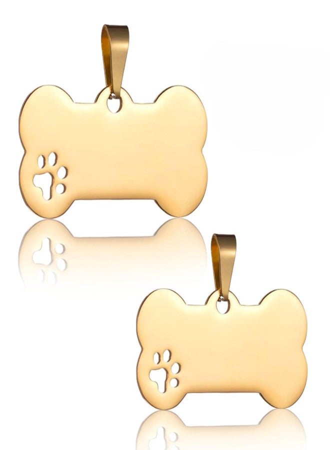 Blank Dog Tags 10PCS Smooth Edges Stainless Steel Sliver Blank Bone Shape Dog Tags Sublimation-Ready Pet ID Tag for Dogs Sublimation Laser Engraving Metal 1.9 x 1in