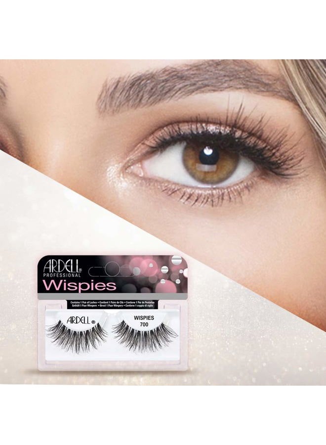 ARDELL Lashes Pro Wispies 700, Comfortable Invisiband False Eyelashes, Reusable Strip Lashes for All-Day Wear, 4 Pack - Image 4