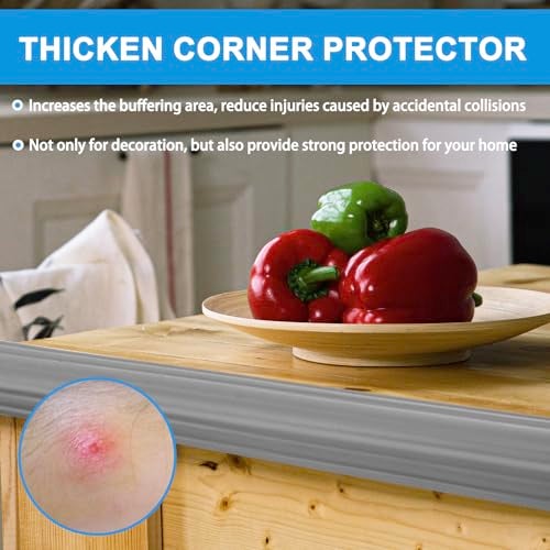 Heonay Wall Corner Protector Peel and Stick Corner Trim Molding Flexible Inside & Outside Wall Edge Guard Self Adhesive Moulding Trim for Edge Use, Gray, 1.6” W x 10’ L - Image 4