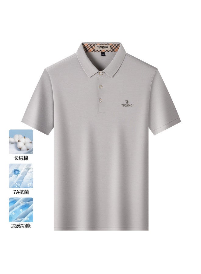Tucano 7a Antibacterial + Cool-touch Long-staple Cotton Polo Shirt With Collar, Breathable Business Casual Men's T-shirt For Summer - Image 2