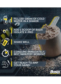 Basix Basix 100% Whey Protein Isolate X-Pro 2.27kg Vanilla Whip Flavor 76 Serving  - Image 3