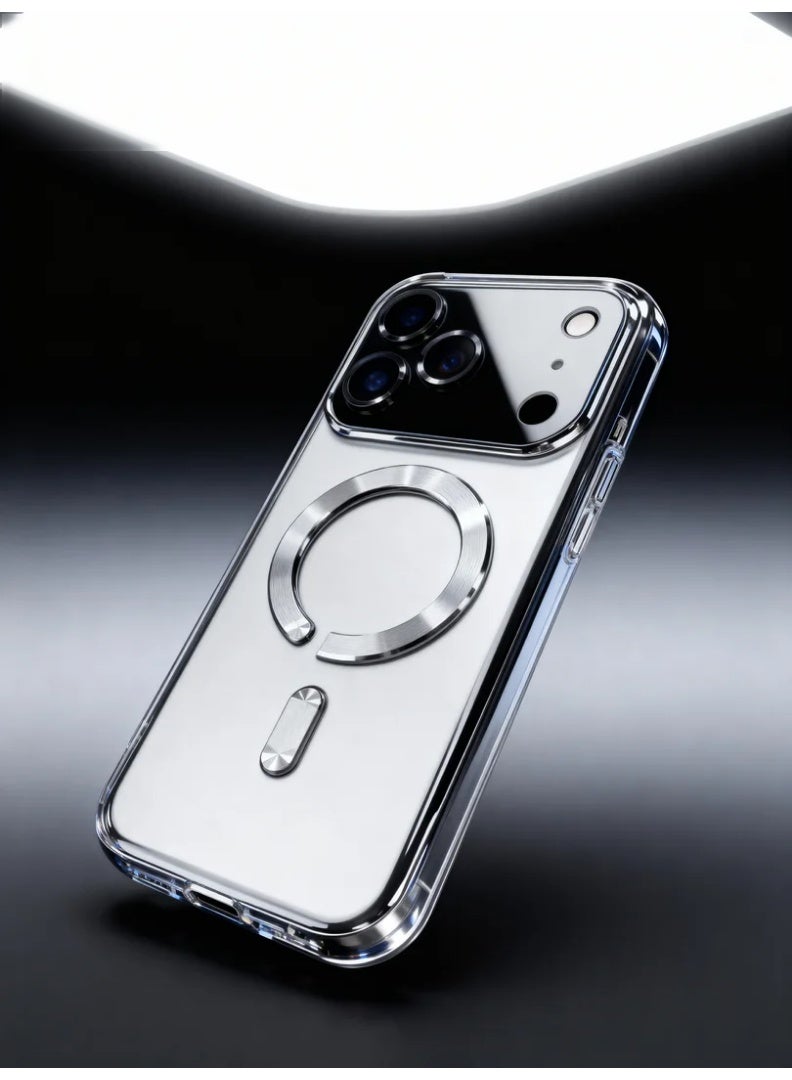 Orange Life iPhone 17 Pro Max Magnetic Case | Metallic-Look Frame Phone Cover | Rotatable Stand Drop-Resistant Protective Shell | Full Camera Protection | Stylish Business Slim Hard Shell - Image 2