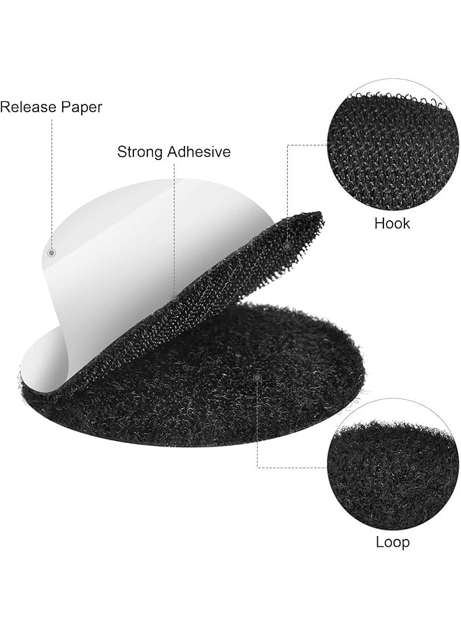 erorex 50 Pairs 6Cm Self Adhesive Round Sticky Pads With Heavy Duty Adhesive Hook Loop Strip Mounting Tape Strong Sticky Double Sided Adhesive Tape For Home Deco Office School Outdoor - Image 5