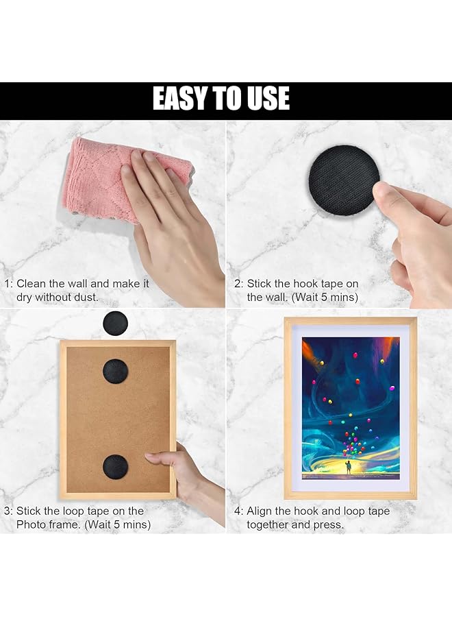 erorex 50 Pairs 6Cm Self Adhesive Round Sticky Pads With Heavy Duty Adhesive Hook Loop Strip Mounting Tape Strong Sticky Double Sided Adhesive Tape For Home Deco Office School Outdoor - Image 4