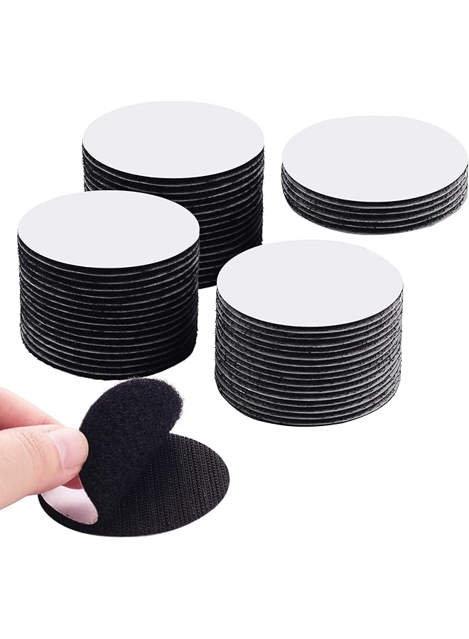 erorex 50 Pairs 6Cm Self Adhesive Round Sticky Pads With Heavy Duty Adhesive Hook Loop Strip Mounting Tape Strong Sticky Double Sided Adhesive Tape For Home Deco Office School Outdoor - Image 1