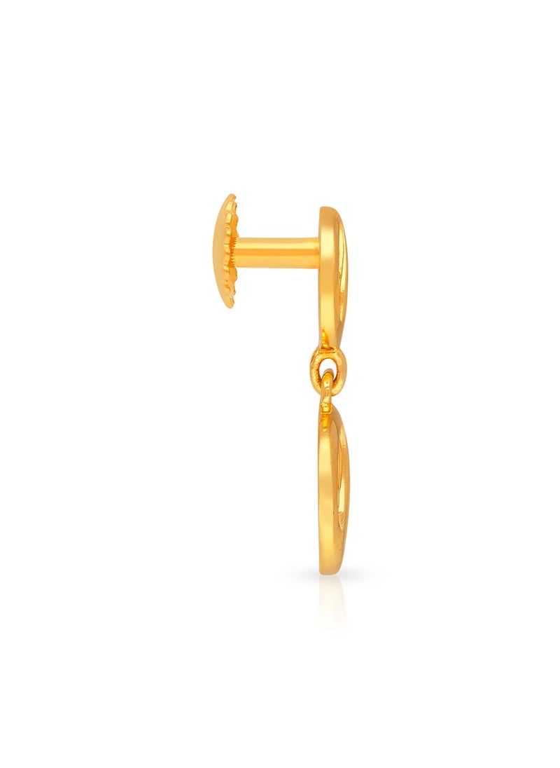 Malabar Gold and Diamonds 22k 916 Purity Gold Drops Earrings for Women DZER440Y  - Image 2