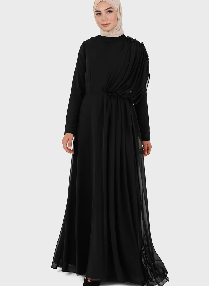 Tavin by Modanisa Mesh Tiered Dress