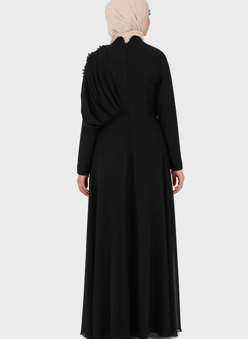 Tavin by Modanisa Mesh Tiered Dress