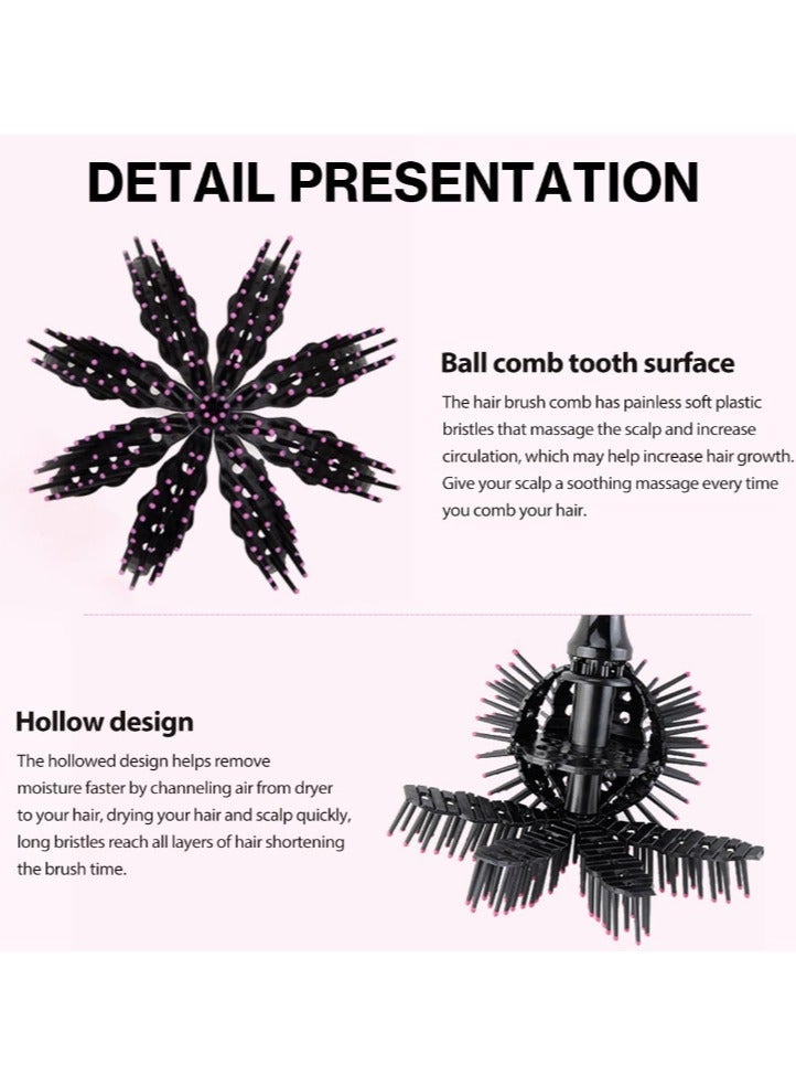 فرشاة شعر مجعدة ثلاثية الأبعاد، أداة تصفيف الشعر الدائرية بزاوية 360 درجة، مشط شعر مجعد ثلاثي الأبعاد لتصفيف الشعر المموج والمجعد - Image 4