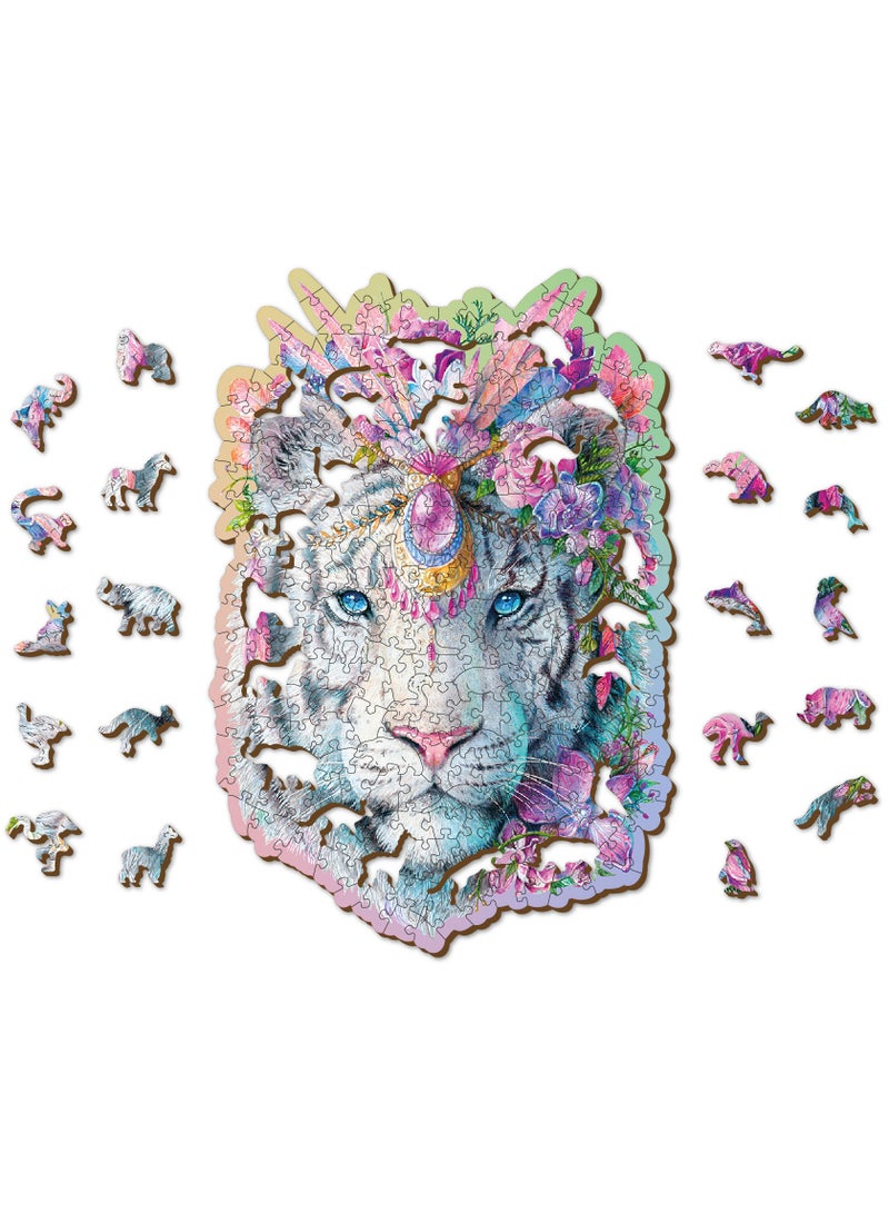 WOODEN CITY Puzzle Mystic Tiger  250 Pieces - Wooden Puzzle - Special Pieces - Animal Shaped  - Image 2