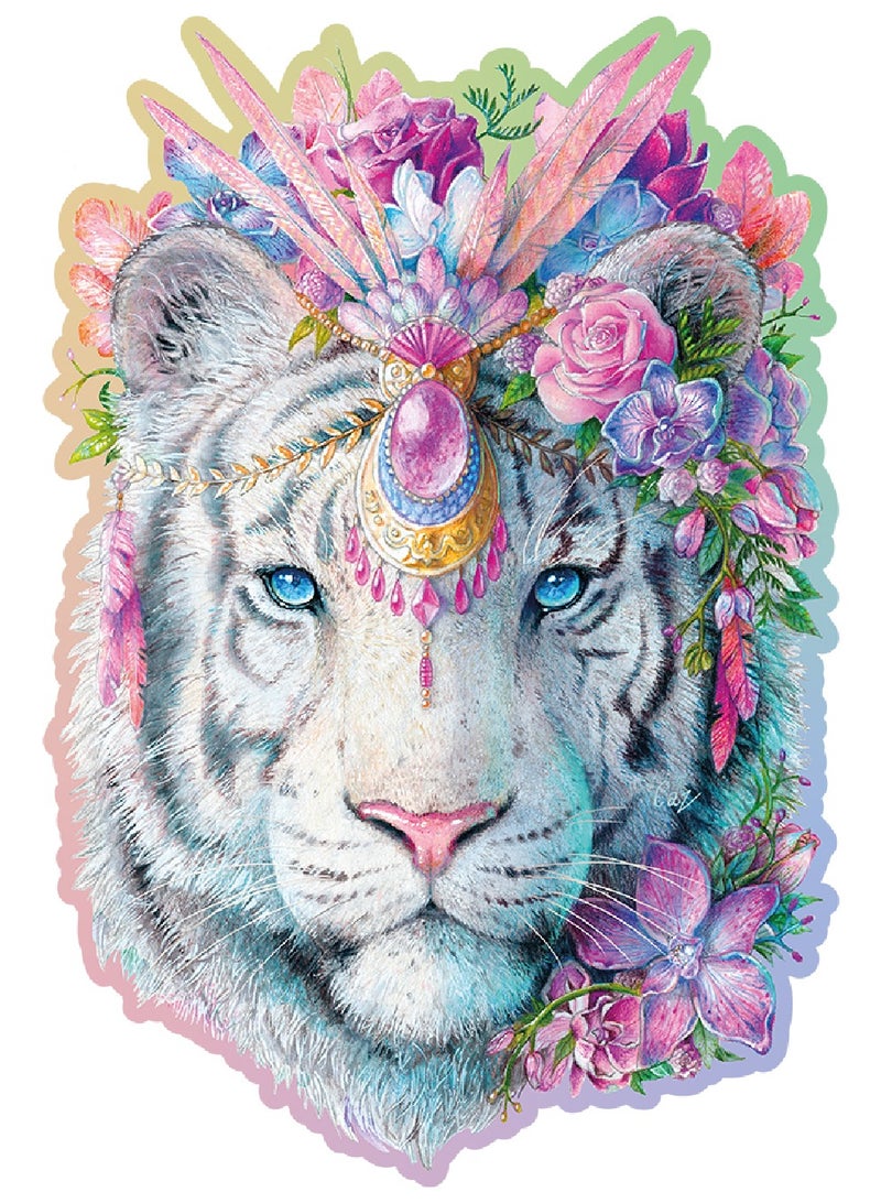 WOODEN CITY Puzzle Mystic Tiger  250 Pieces - Wooden Puzzle - Special Pieces - Animal Shaped  - Image 1
