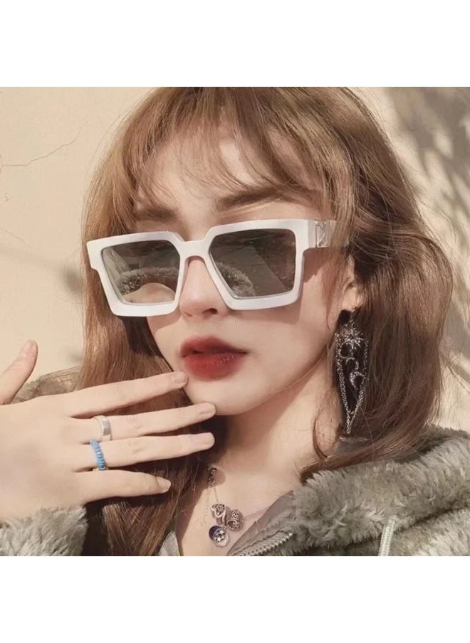 Generic - 2024 New Vintage Square Sunglasses Women/men Brand Designer Sun Glasses for Men Women Eyeglass UV400 Goggles Gafas De Sol-Lenses Color:Leopard Brown - Image 1
