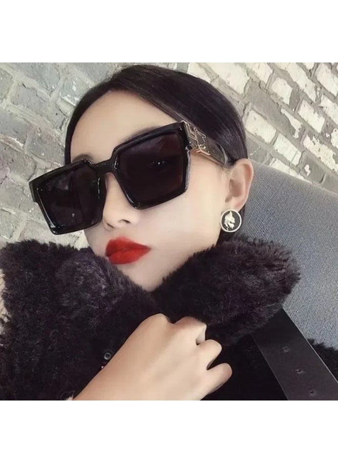 Generic - 2024 New Vintage Square Sunglasses Women/men Brand Designer Sun Glasses for Men Women Eyeglass UV400 Goggles Gafas De Sol-Lenses Color:Leopard Brown - Image 1