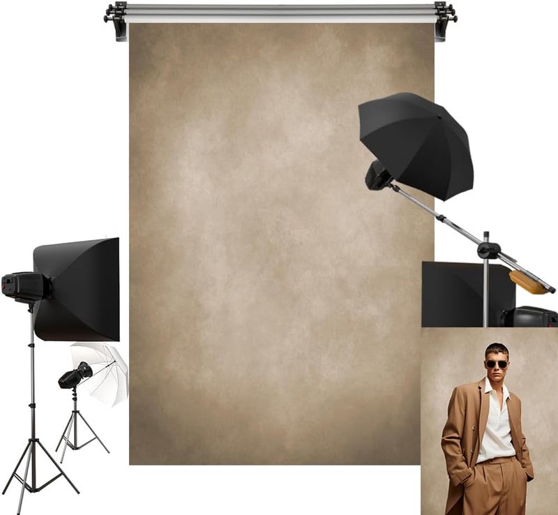 Kate 6.5x10ft Oil Painting Printed Old Master Light Yellow Background Portrait Photography Backdrop - Image 1