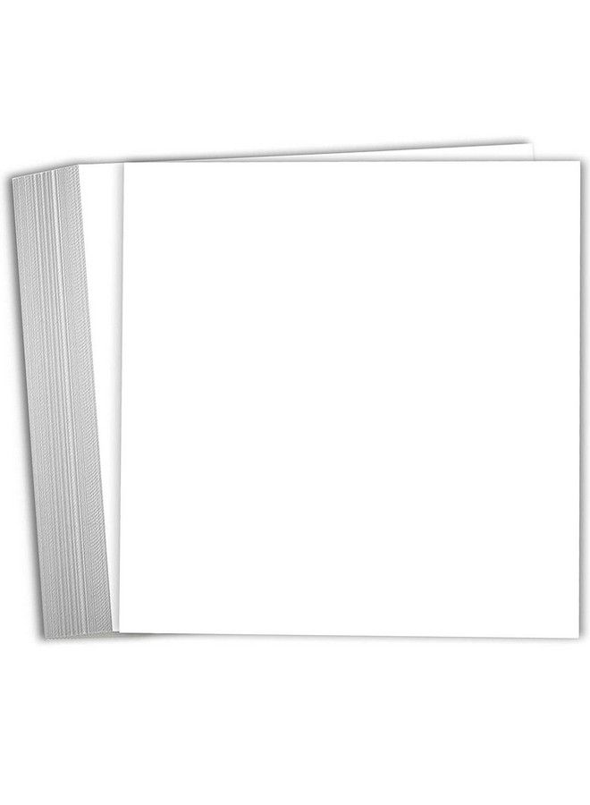 Hamilco 6X6 White Scrapbook Cardstock Paper 80Lb Cover Card Stock 100 Pack - Image 1