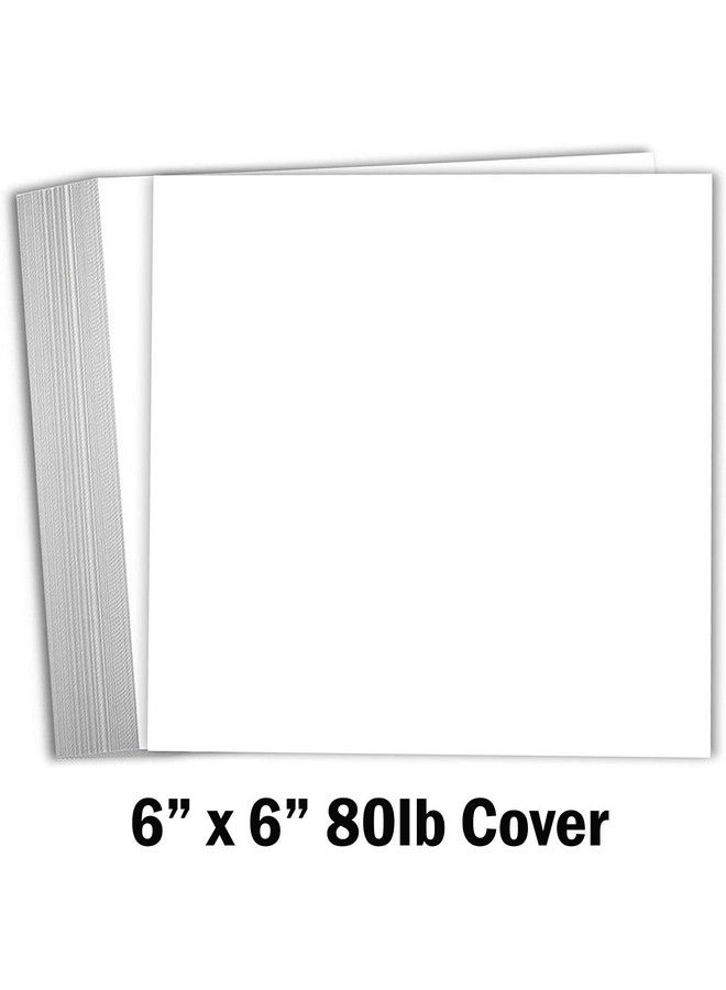 Hamilco 6X6 White Scrapbook Cardstock Paper 80Lb Cover Card Stock 100 Pack - Image 3