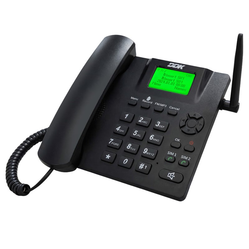 DDK995+ هاتف أرضي لاسلكي GSM، هاتف أرضي لاسلكي ببطاقة SIM، هاتف 2G، هاتف أرضي لاسلكي بشريحة مزدوجة - Image 5