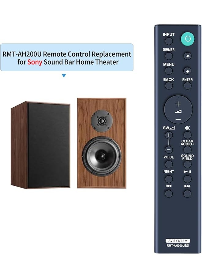 erorex - Rmt Ah200U Replacement Remote Control Fit For Sony Home Theater Sound Bar Htrt3 Sa Ct390 Ht Rt3 Htrt40 Htrt4 Sawct390 Sa Wct390 Htct390 Ss Srt3R Ss Srt3L Ht Ct390 Ht Rt40 Ht Rt4 Ss Rt4 Ss Rt3 Sact390 - Image 1