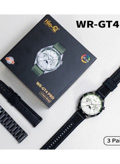 Hie-Q WR-GT4 PRO Smartwatch with 3 Pairs Strap, Super AMOLED Display, Fitness & Health Tracker, Japanese Technology, 1-Year Warranty