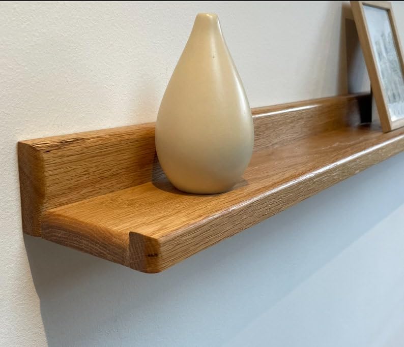 IThree Solid Sheesham Wood Floating Wall Shelves for Home Kitchen Bedroom Living Room Bathroom Wall Decoration Suitable for Home Decor Natural Wooden Finish - Image 2