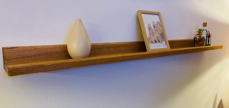 IThree Solid Sheesham Wood Floating Wall Shelves for Home Kitchen Bedroom Living Room Bathroom Wall Decoration Suitable for Home Decor Natural Wooden Finish - Image 3