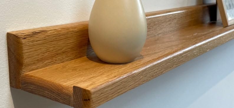 IThree Solid Sheesham Wood Floating Wall Shelves for Home Kitchen Bedroom Living Room Bathroom Wall Decoration Suitable for Home Decor Natural Wooden Finish - Image 4