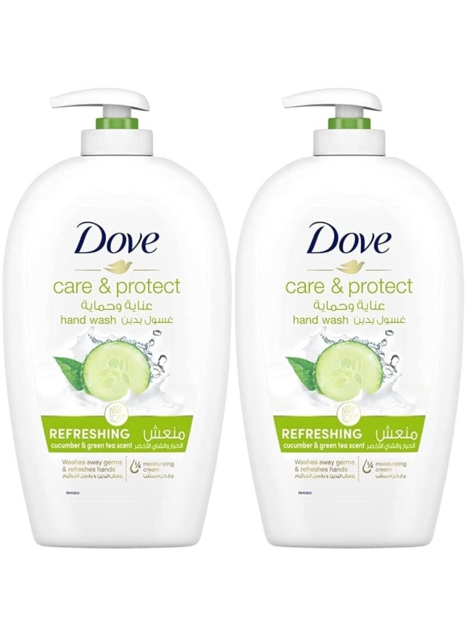 Dove Hand Wash with Cucumber and Green Tea, 500ml, 2 pieces - Image 1