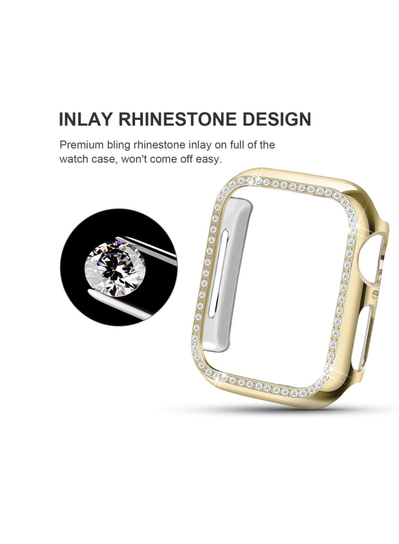 Bumper Diamond Case Compatible with Apple Watch Series 8 Series 7 45mm, Bling Crystal Diamonds PC Plastic Protector Case Cover Frame For Apple Watch Series 8/7 45 mm (Silver) - Image 2