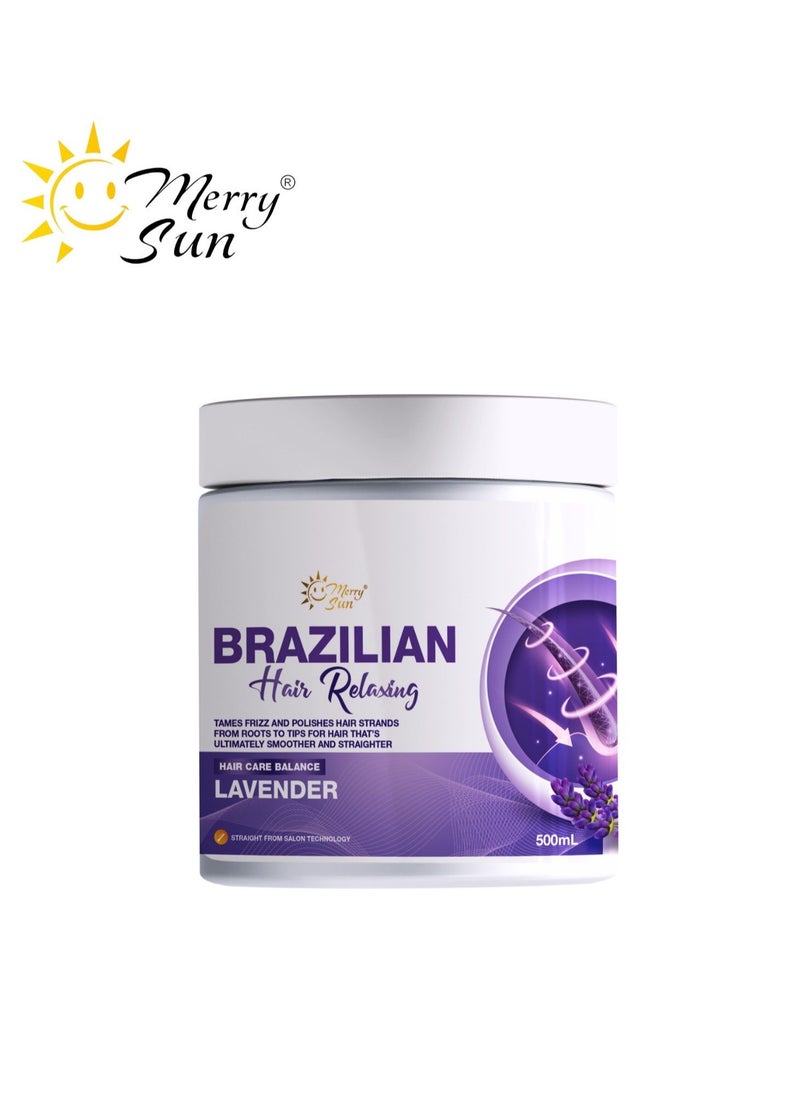 merry sun - Brazilian Hair Relaxing Lavender Hair Care Balance Treatment 500ml - Image 1