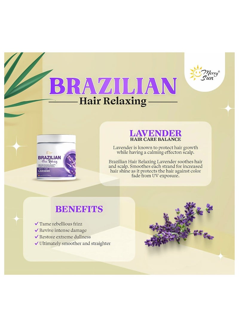 merry sun - Brazilian Hair Relaxing Lavender Hair Care Balance Treatment 500ml - Image 1