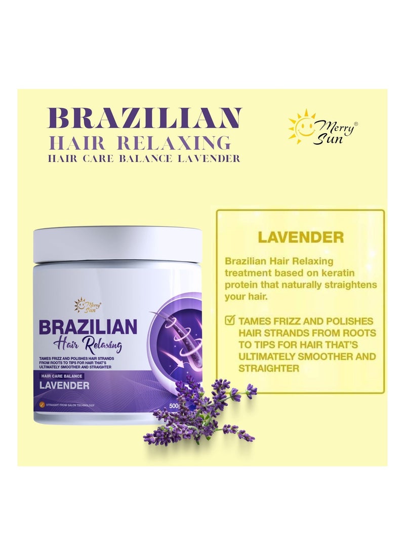 merry sun - Brazilian Hair Relaxing Lavender Hair Care Balance Treatment 500ml - Image 1
