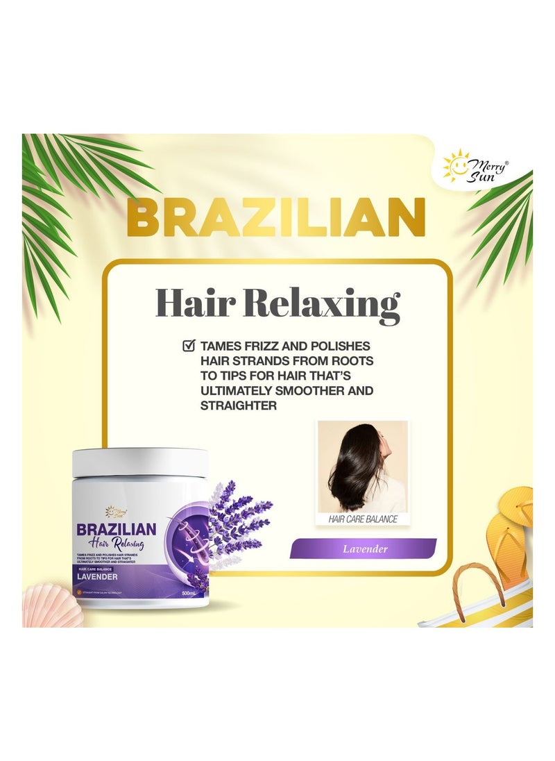 merry sun - Brazilian Hair Relaxing Lavender Hair Care Balance Treatment 500ml - Image 1