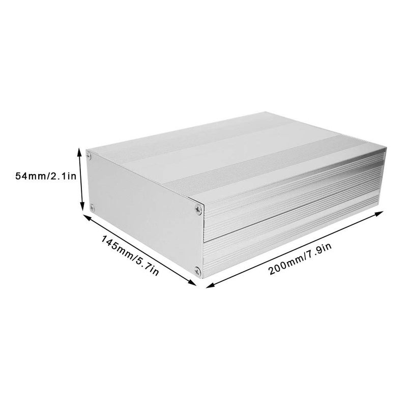 Matte Silver Aluminum Project Box Split Type Enclosure 54x145x200mm DIY PCB Case - Image 5