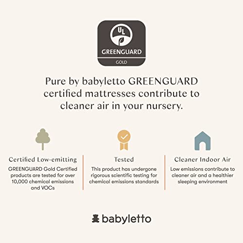 Babyletto Pure Core Mini Crib Mattress, Hybrid Waterproof Cover, Lightweight, Greenguard Gold Certified - Image 4