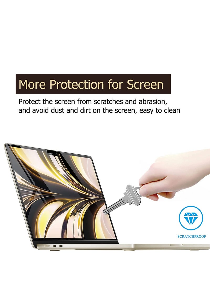 1Pack Anti Glare Screen Protector for MacBook Air 13 inch M2 Chip A2681 and M3 Chip A3113 and M4 Chip A3240, 3H Hardness Laptop Protector Film Accessories (Matte Clear) - Image 3