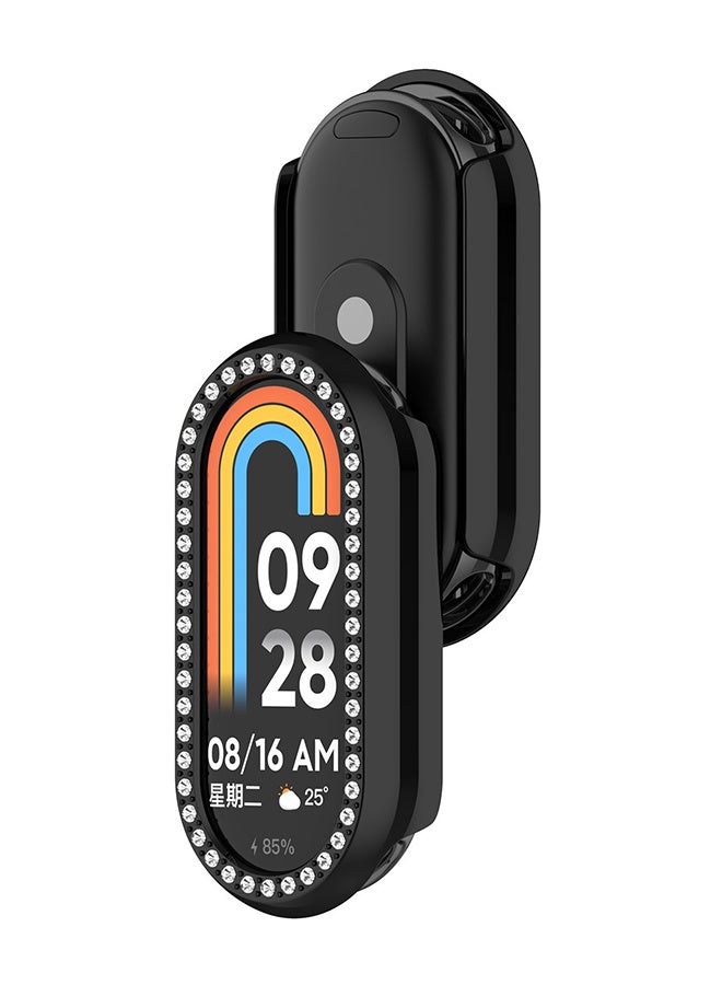 2 PCS Case Compatible with Xiaomi band 10 Watch Glass Protective Film Hard Plastic Frame Xiaomi Smart band 10 Watch Case Clear - Image 2