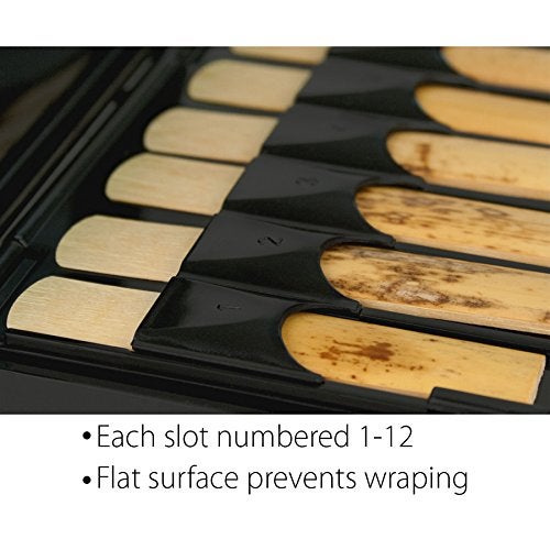 Protec Bb Clarinet Reed Case for 12 Reeds (Opaque Black), Model A250 - Image 4