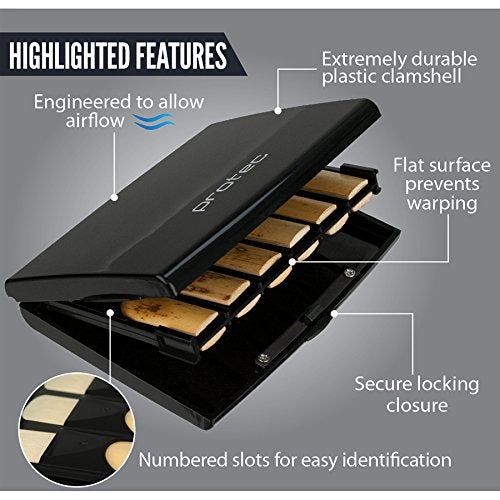 Protec Bb Clarinet Reed Case for 12 Reeds (Opaque Black), Model A250 - Image 5