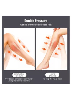 Generic Electric Leg Massager Leg Shaping Wireless Air Compression Heating Calf Massager with 3 Modes 2 Intensities Arm Body Circulation Muscle Relaxation Varicose Veins Physiotherapy (2 pcs)  - Image 2