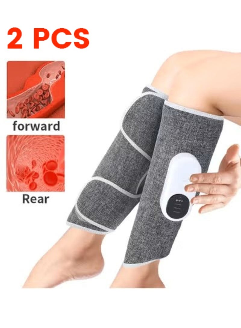 Electric Leg Massager Leg Shaping Wireless Air Compression Heating Calf Massager with 3 Modes 2 Intensities for Arm & Body, Circulation Support and Muscle Relaxation (2 Pcs) - Image 1